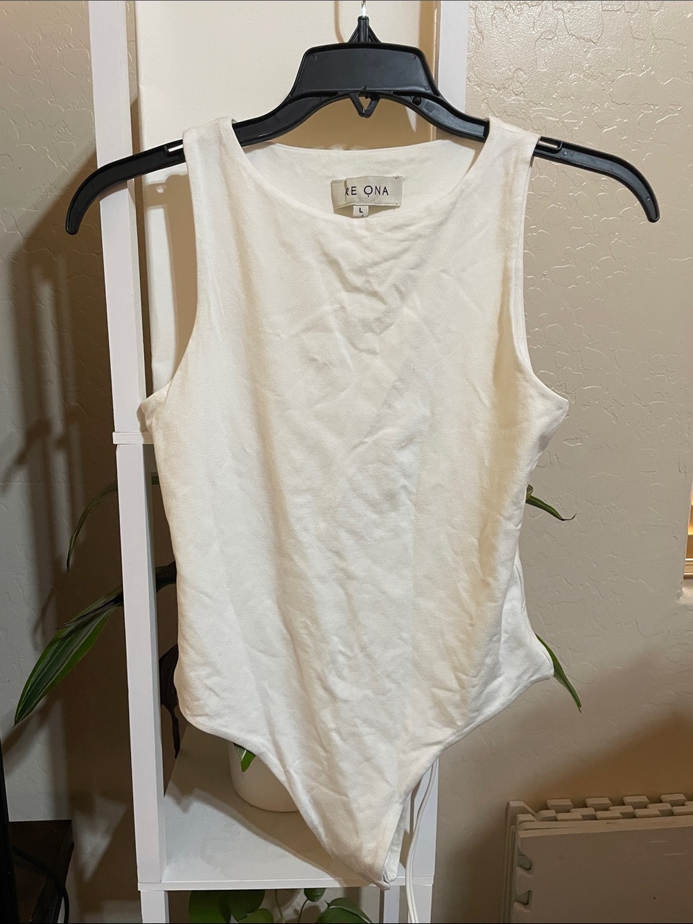 Re Ona Cream Sleeveless Bodysuit